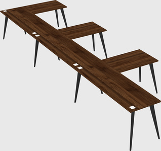 Modern l-shaped office desk