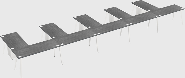Modern l-shaped office desk