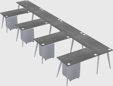 Modern l-shaped office desk