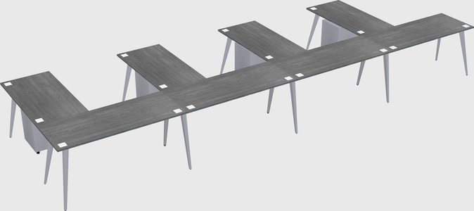 Modern l-shaped office desk