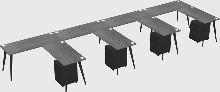 Modern L-shaped Office Desk
