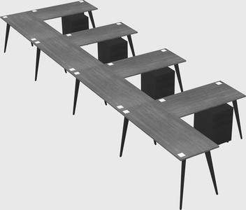 Modern l-shaped office desk