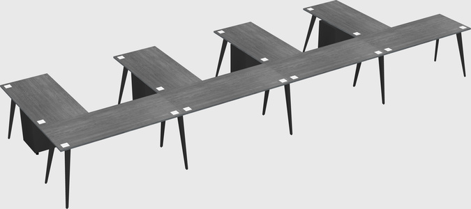 Modern l-shaped office desk