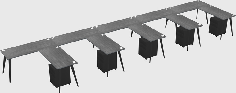Modern L-shaped Office Desk