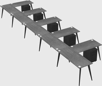 Modern l-shaped office desk