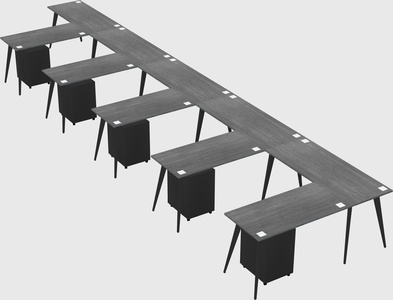 Modern l-shaped office desk