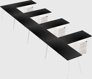 Modern l-shaped office desk