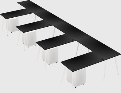 Modern l-shaped office desk