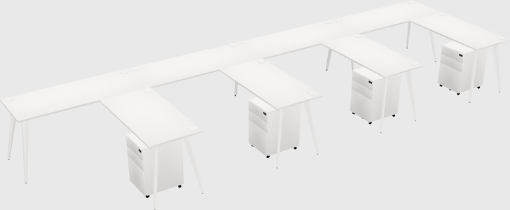 Modern L-shaped Office Desk