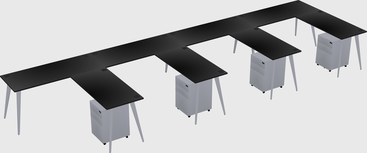 Modern L-shaped Office Desk