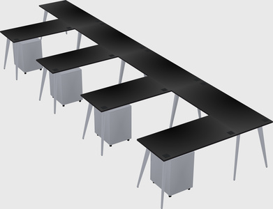 Modern l-shaped office desk