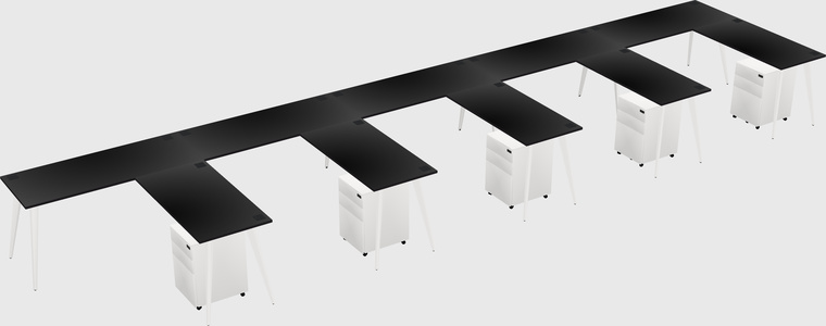 Modern L-shaped Office Desk