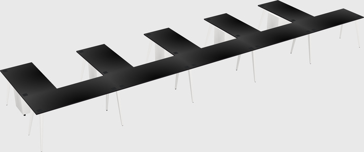 Modern l-shaped office desk