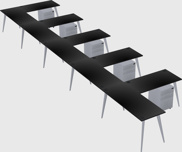 Modern l-shaped office desk