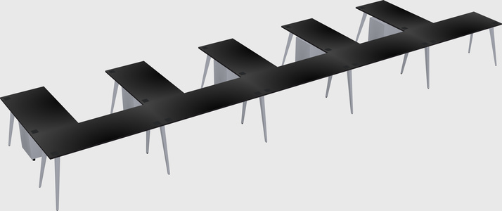 Modern l-shaped office desk