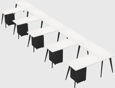 Modern l-shaped office desk