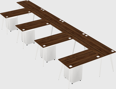 Modern l-shaped office desk