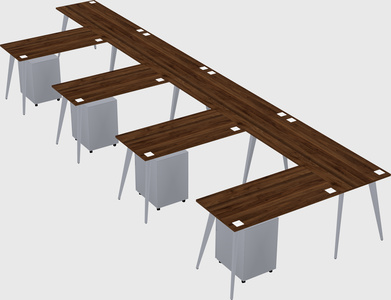 Modern l-shaped office desk