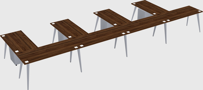 Modern l-shaped office desk