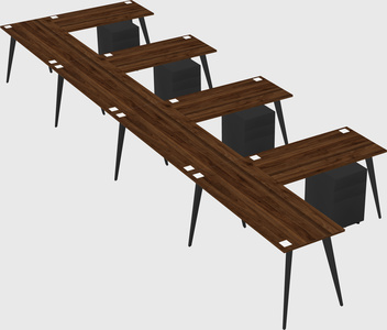 Modern l-shaped office desk