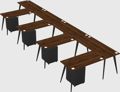Modern l-shaped office desk