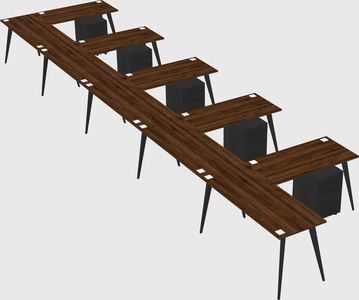 Modern l-shaped office desk