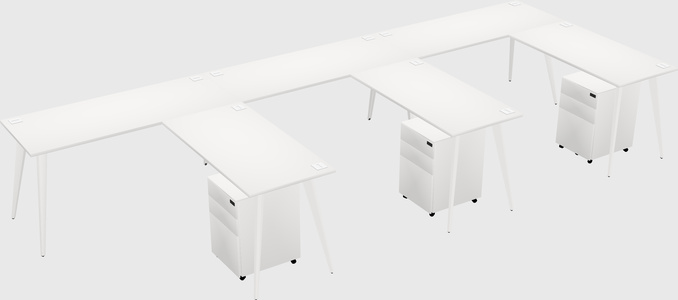 Modern L-shaped Office Desk