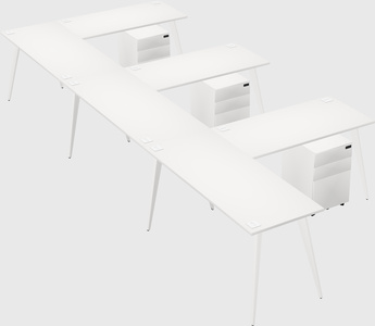 Modern l-shaped office desk
