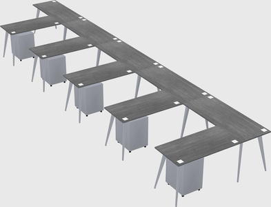 Modern l-shaped office desk