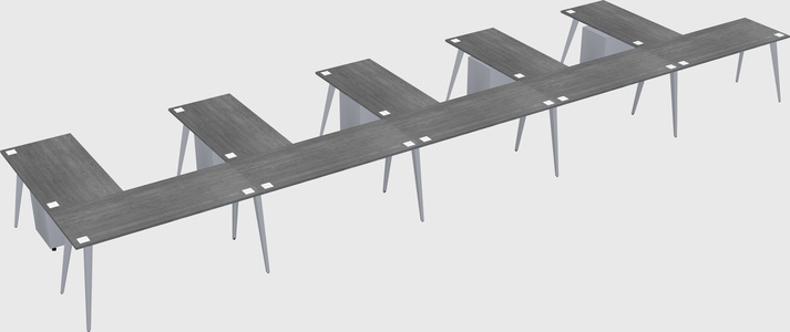 Modern l-shaped office desk