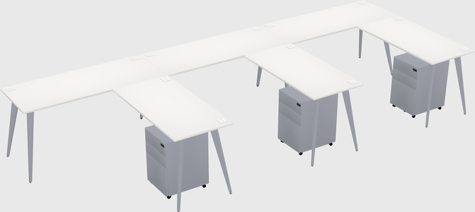 Modern L-shaped Office Desk