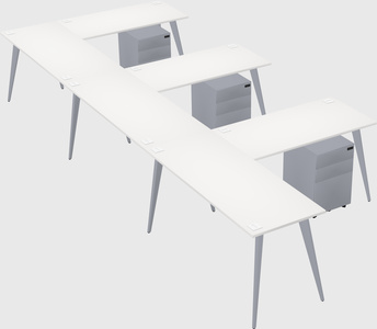 Modern l-shaped office desk