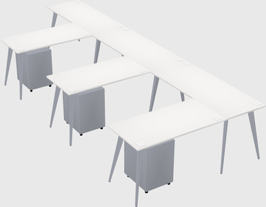 Modern l-shaped office desk