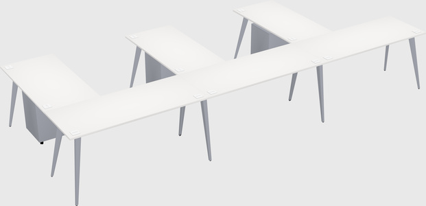 Modern l-shaped office desk