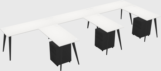 Modern L-shaped Office Desk