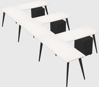 Modern l-shaped office desk