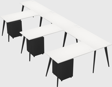 Modern l-shaped office desk