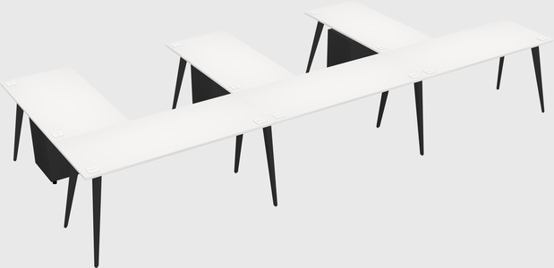 Modern l-shaped office desk
