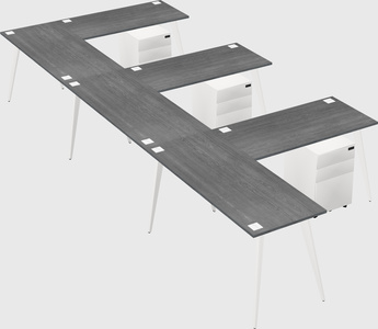 Modern l-shaped office desk
