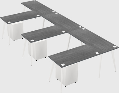 Modern l-shaped office desk