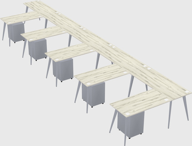 Modern l-shaped office desk