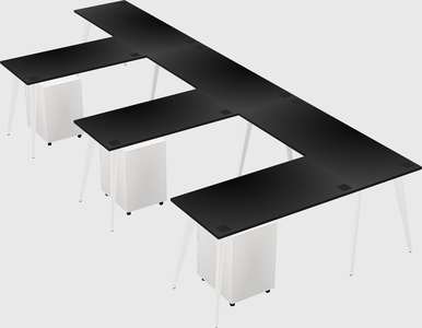Modern l-shaped office desk