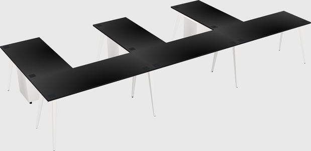 Modern l-shaped office desk