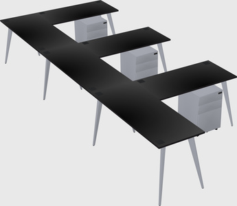 Modern l-shaped office desk