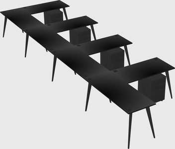 Modern l-shaped office desk