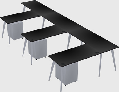 Modern l-shaped office desk
