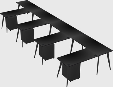 Modern l-shaped office desk