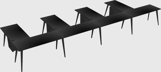 Modern l-shaped office desk
