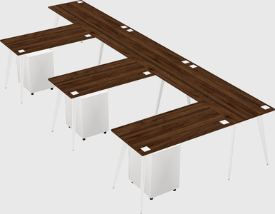 Modern l-shaped office desk