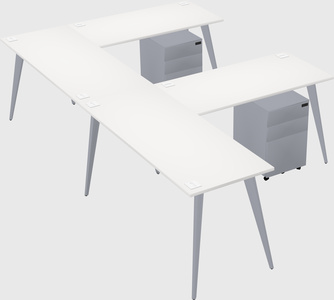 Modern l-shaped office desk